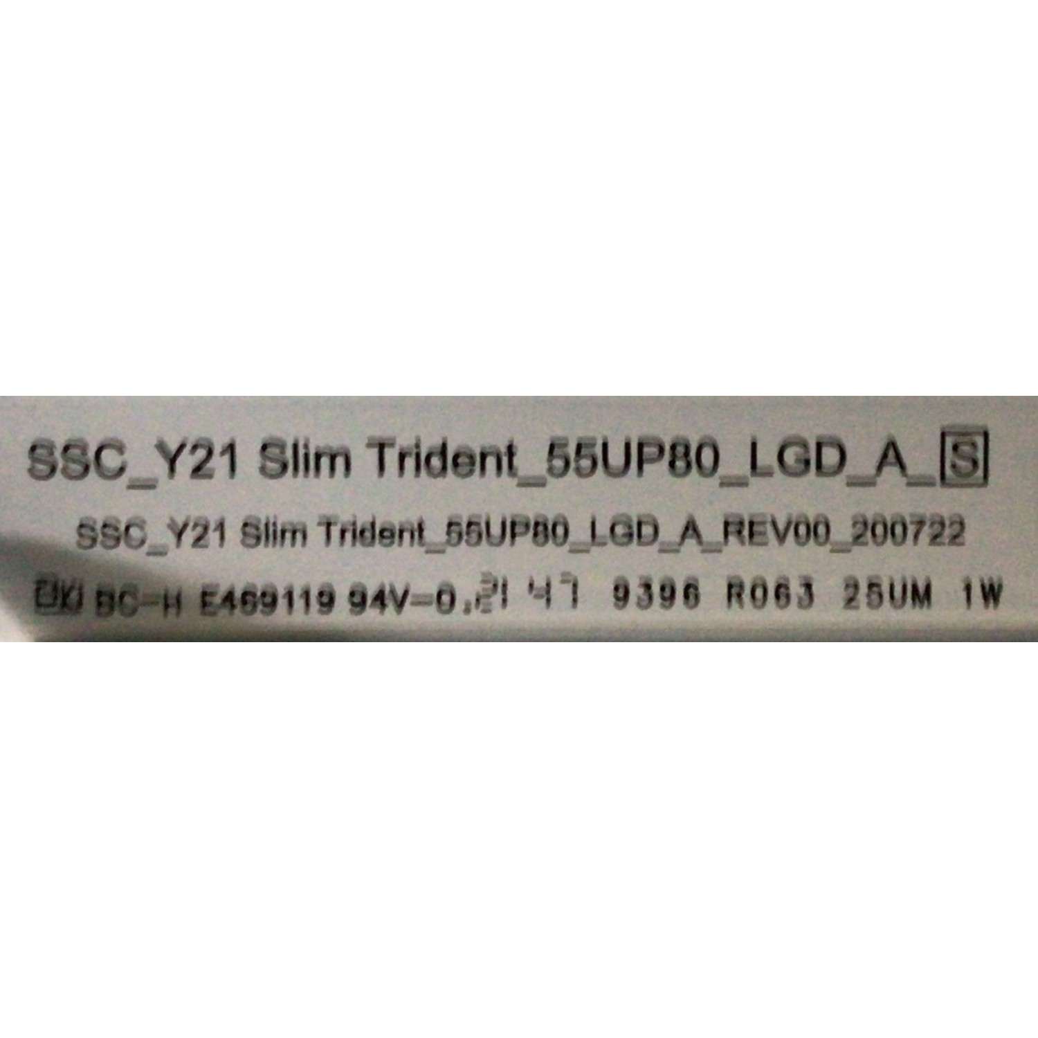 KIT DE LED'S PARA TV LG ( 7 PZ ) / NUMERO DE PARTE EAV65035701 / SSCÇY21 SLIM TRIDENT_55UP80_LGD_A_S / SSCÇY21 SLIM TRIDENT_55UP80_LGD_A_REV00_200722 / PANEL NC550TQG -AAKH5 / MODELO 55NANO75UQA - Imagen 3